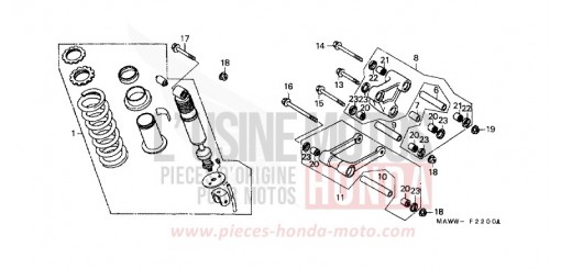 KISSEN, HINTEN XL600VV de 1997